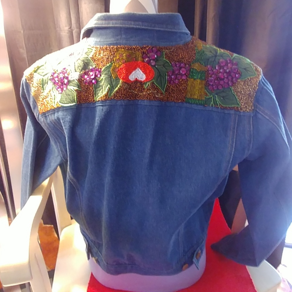 SOLD! Beautiful jean jacket! SOLD!!! - Picture 4 of 5